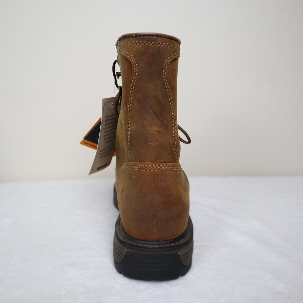 Ariat WorkHog 8" Composite Toe Work Boots Brown Leather Mens 10D - Picture 4 of 16